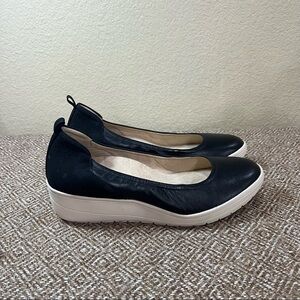 Vionic Jacey Wedge Shoes Womens Black Arch Support Sz 9.5 Classic Casual Comfort